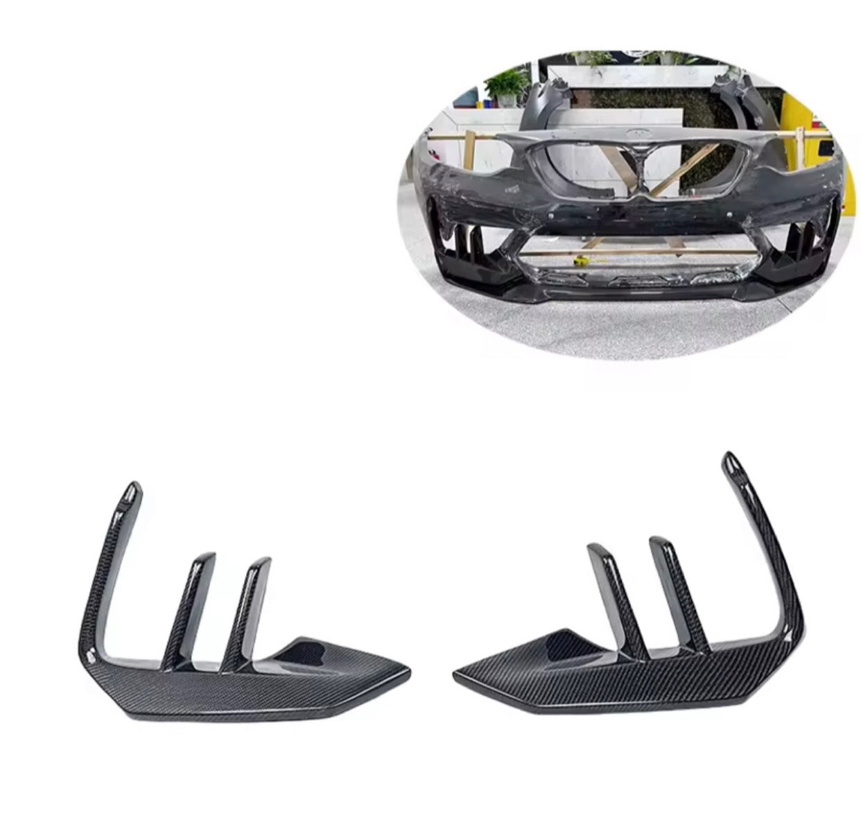 BMW F87 M2 Competition Carbon bumper inserts