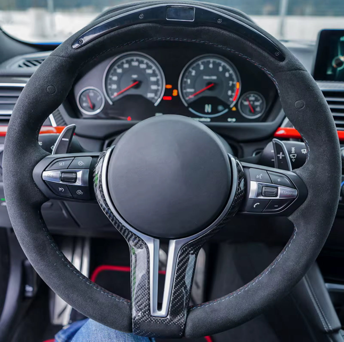 BMW suede LED steering wheel