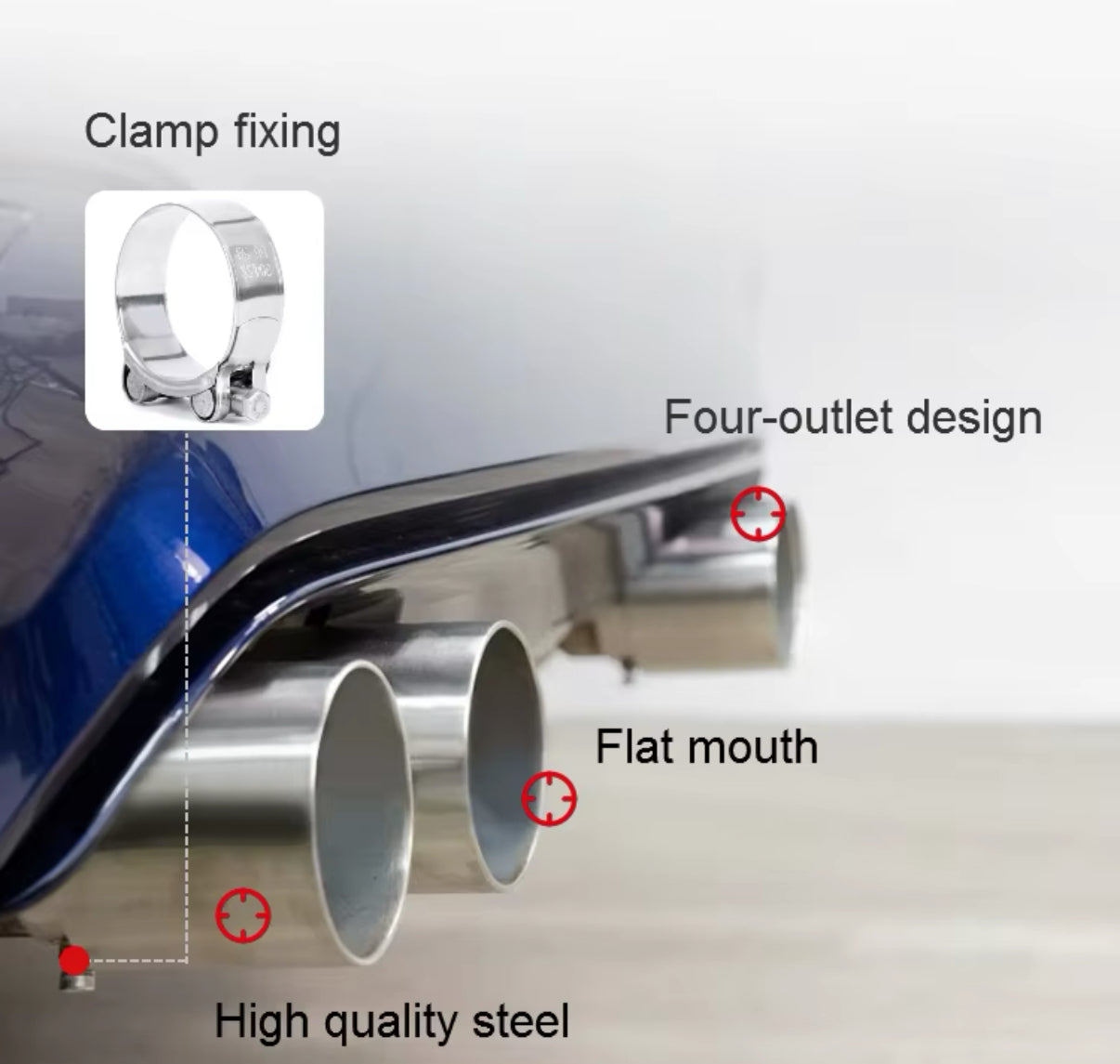 BMW exhuast tips M2 M3 M4 3.75 inch